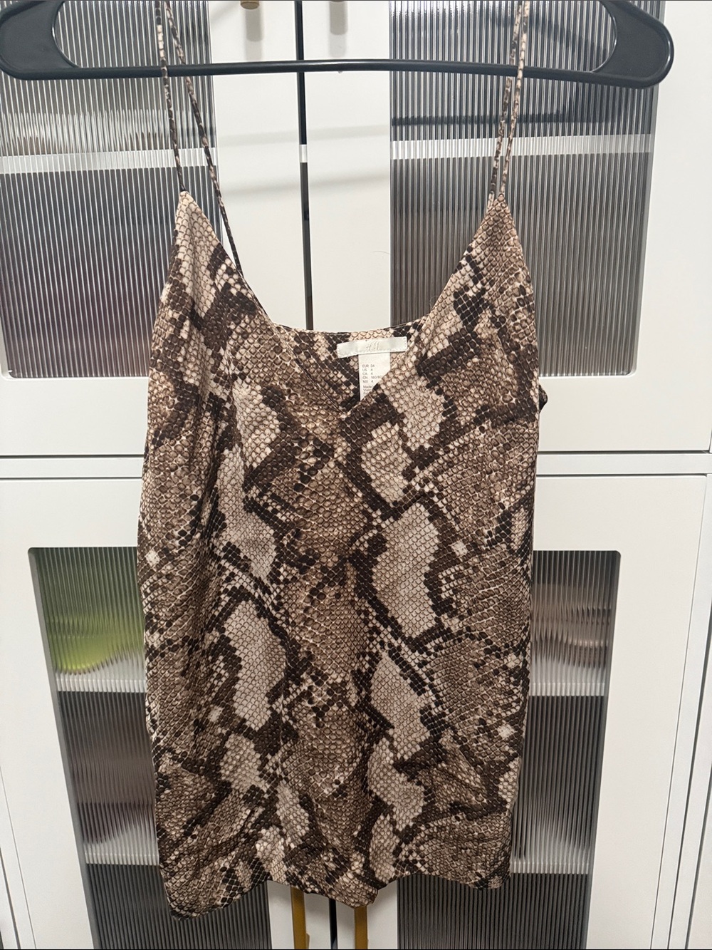 H&M Brown Snake Print Cami Top